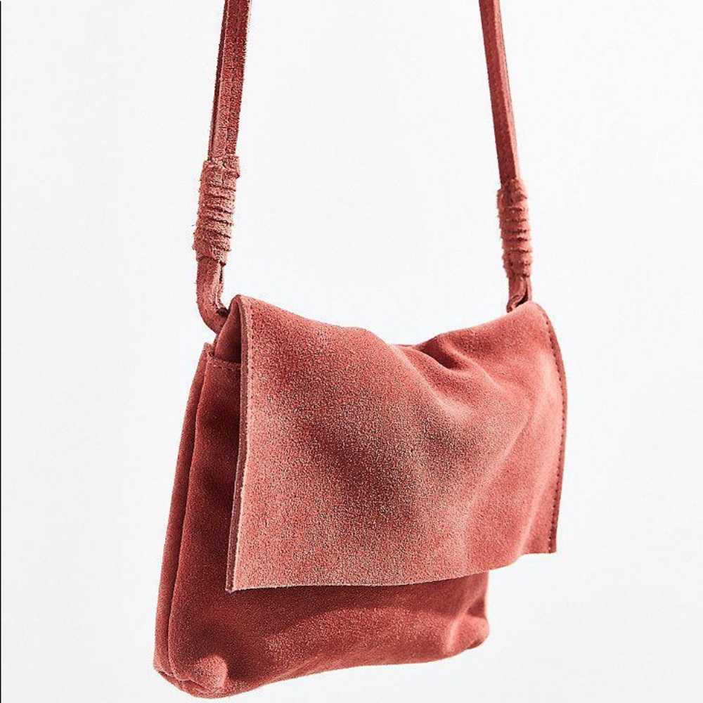Mauve Suede Crossbody Bag- Never Used✨